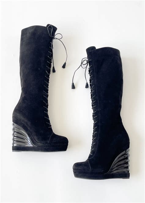 ysl dress boots|ysl platform boots.